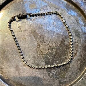 Vintage Silver Paste Diamanté Bracelet with clasp